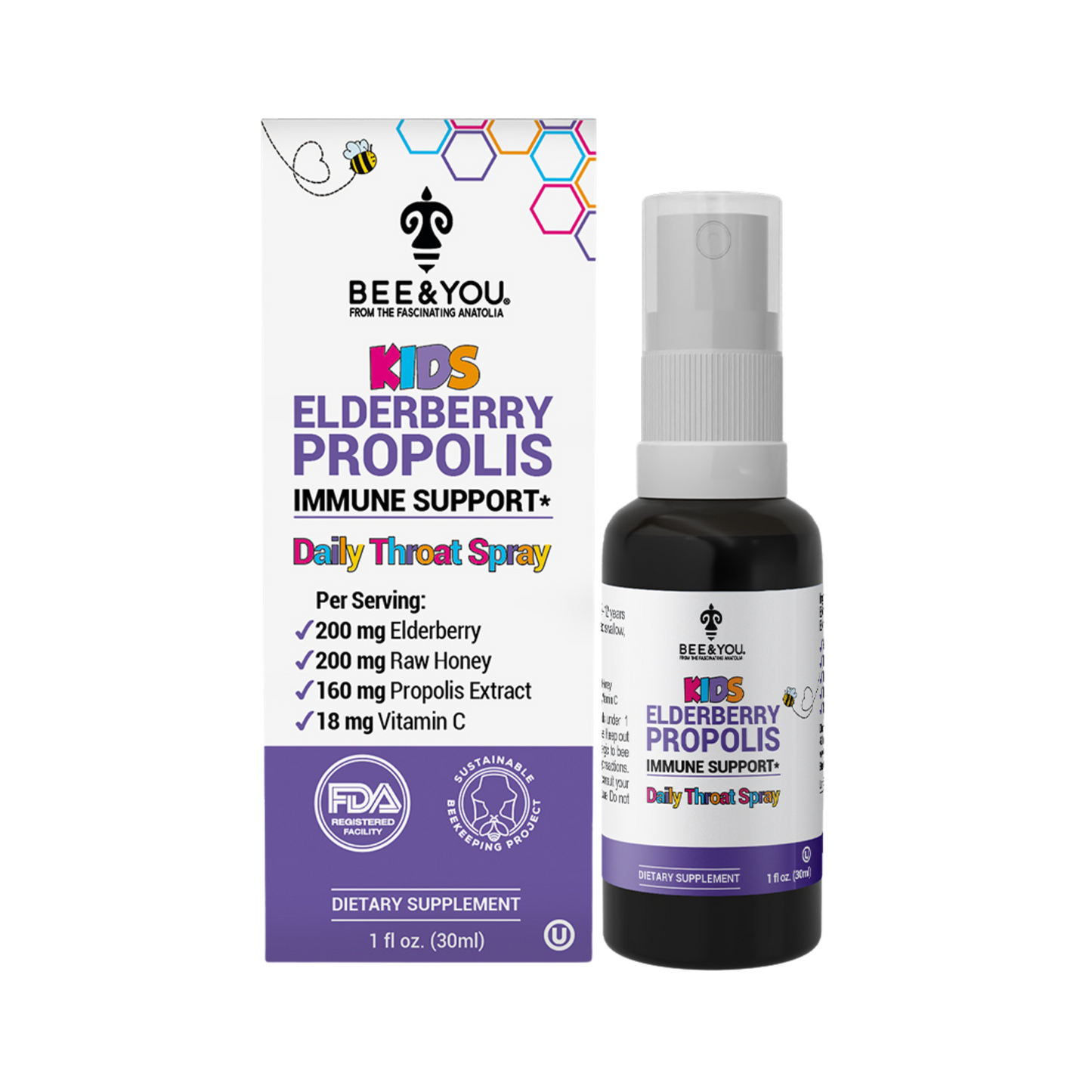Propolis-Rachenspray für Kinder mit Holunder (30ml)