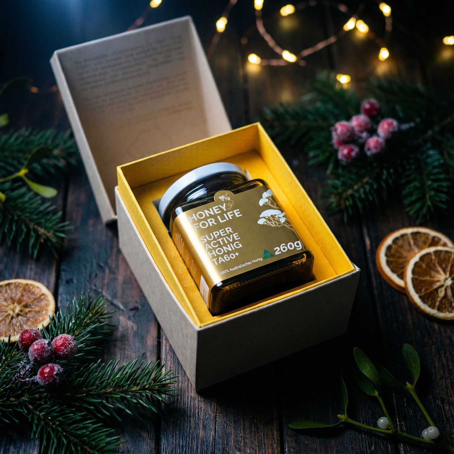 Super Active TA 60+ Honigglas in Geschenkbox
